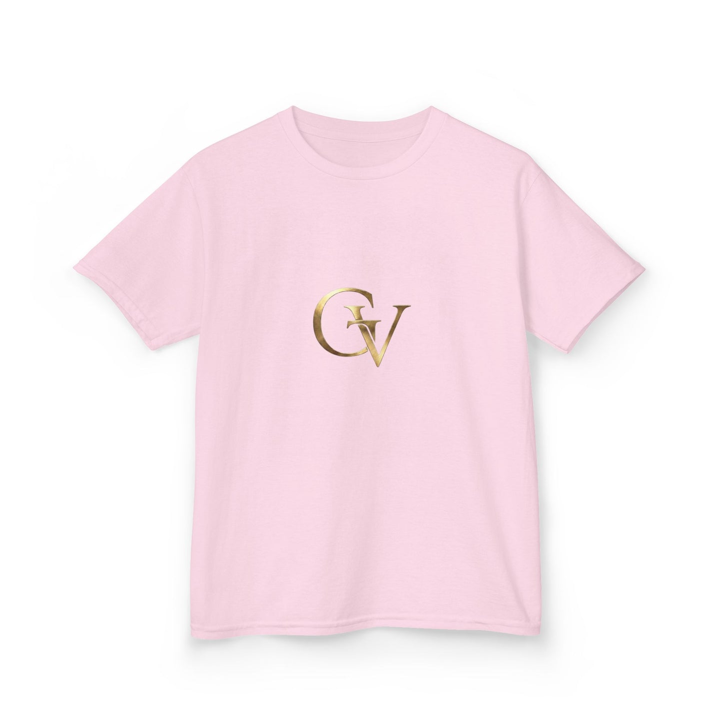 Grace & Valor Gold Kids Monogram Christian T-Shirt | Faith-Based Youth Shirt