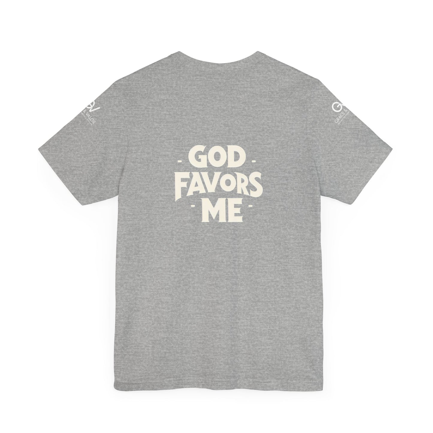 GV White Print God Favors - Unisex Jersey Short Sleeve Tee