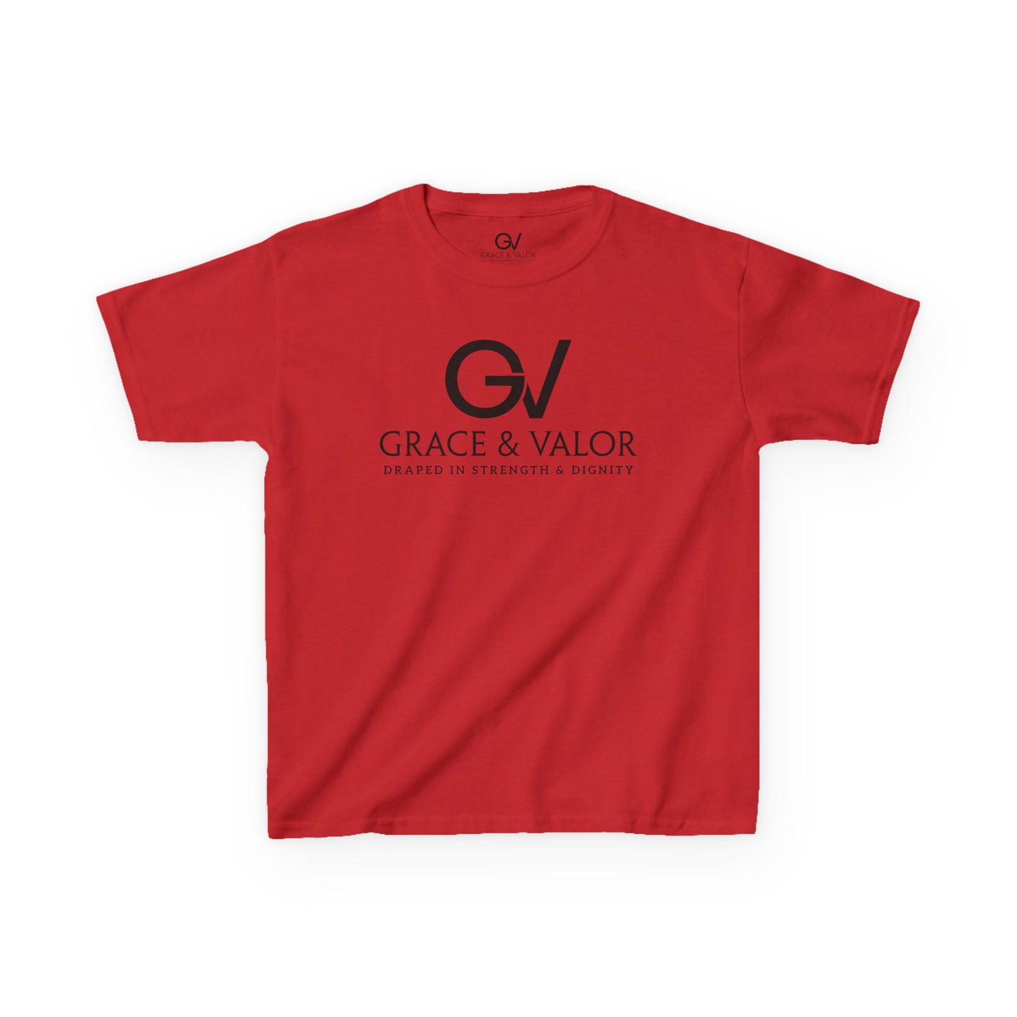 Kids Grace & Valor Tee Black font total - God Favors Me Floral Design - Stylish Cotton Shirt