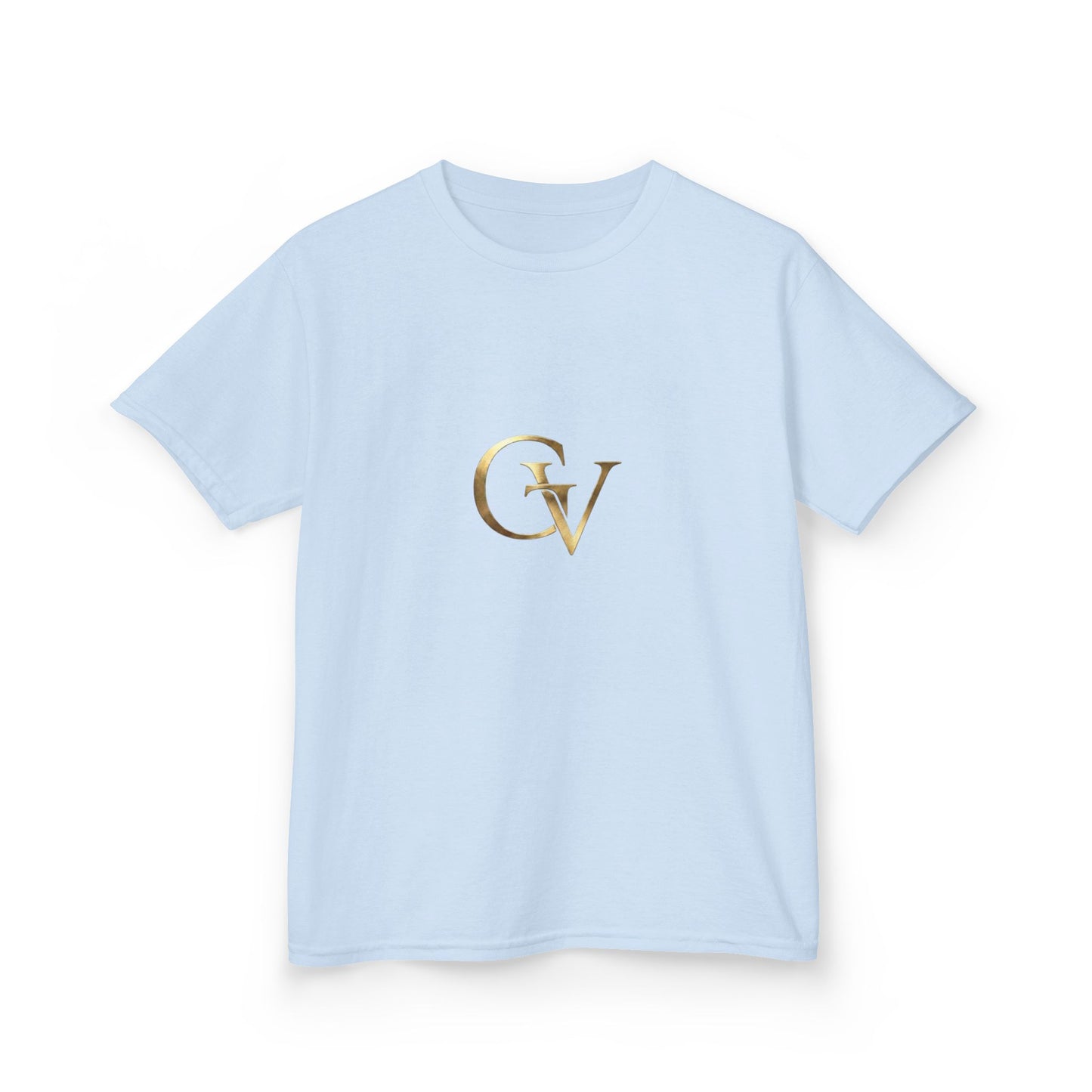 Grace & Valor Gold Kids Monogram Christian T-Shirt | Faith-Based Youth Shirt