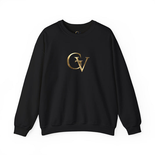 GV Gold Monogram Unisex Christian Sweatshirt | Grace and Valor Gold Collection Faith Streetwear Apparel