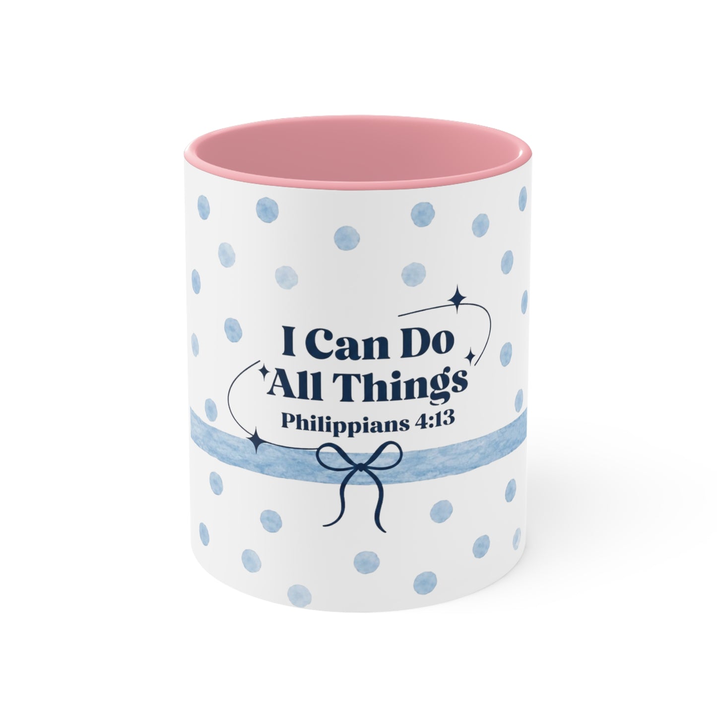 Christian Scripture Mug – I Can Do All Things Through Christ Philippians 4:13 Coffee Cup | Encouraging Faith Gift for Women, Moms, and Friends