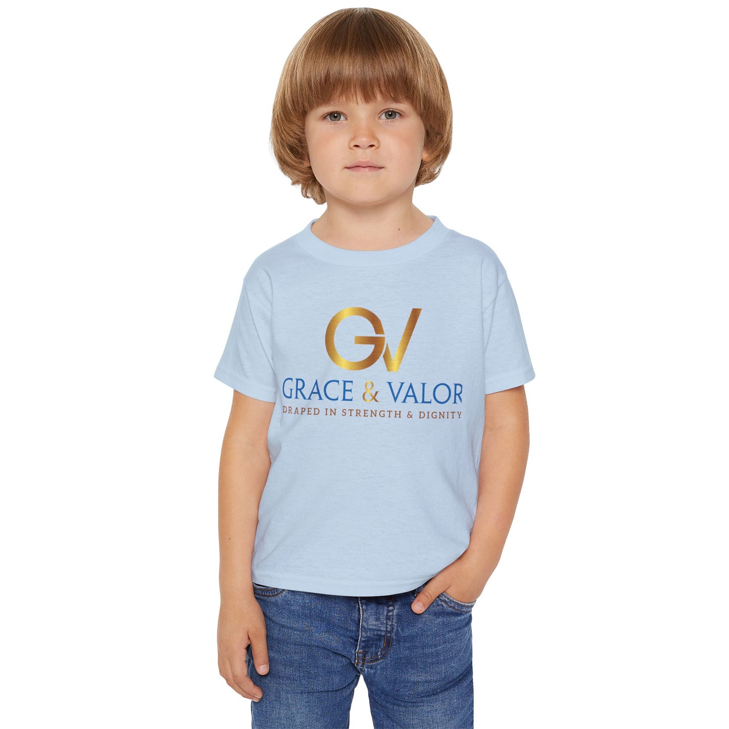 Grace & Valor Toddler T-Shirt - Gold Original Scripture Design