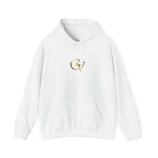 GV Gold Monogram Unisex Christian Hoodie | Grace and Valor Faith Streetwear Apparel