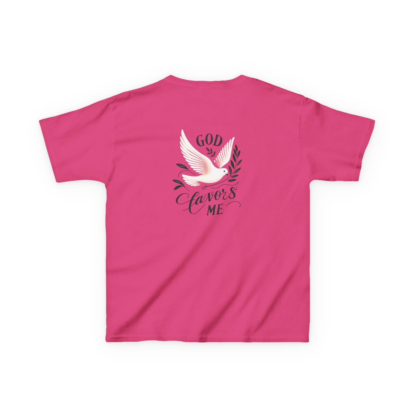 Kids Grace & Valor Tee Black font total - God Favors Me Floral Design - Stylish Cotton Shirt