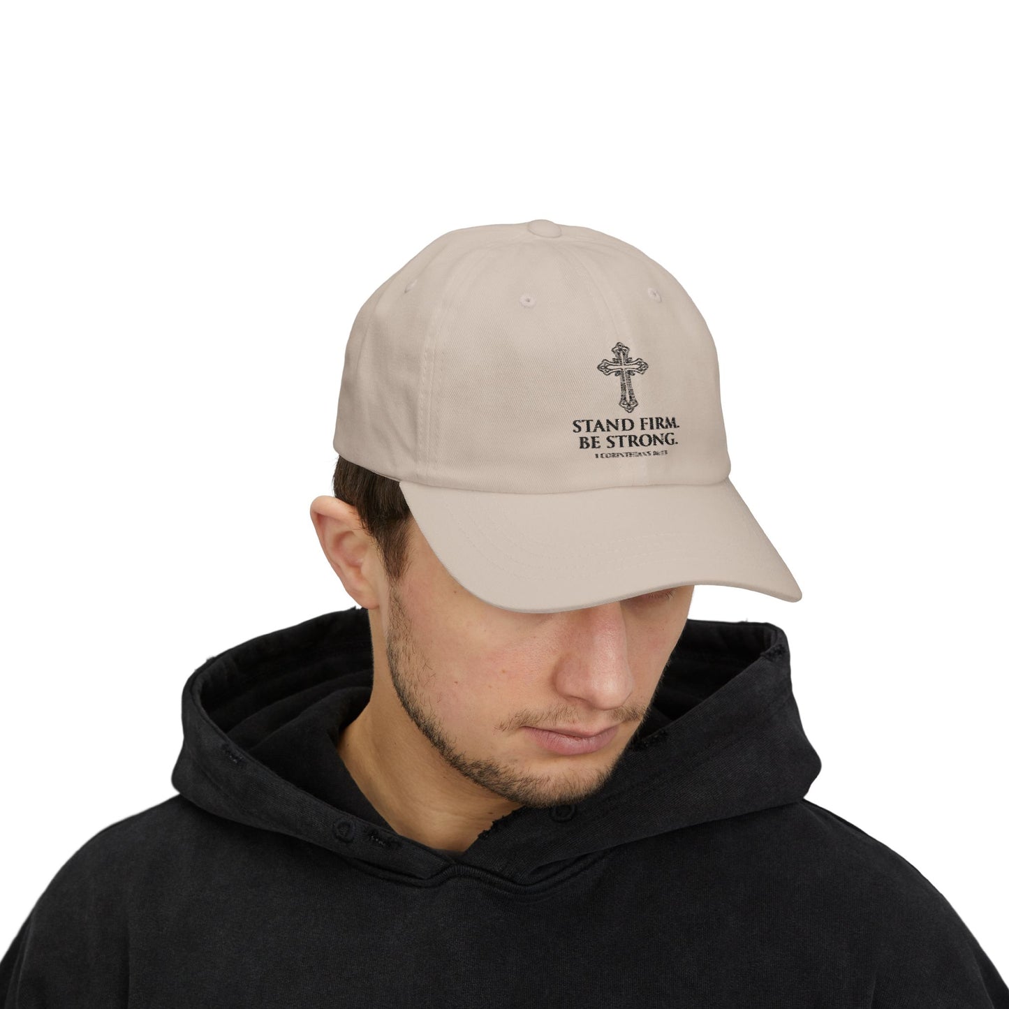 Stand Firm Be Strong Christian Cap 1 Corinthians 16:13 Bible Verse Hat Faith Based Baseball Cap for Men Women Christian Gift