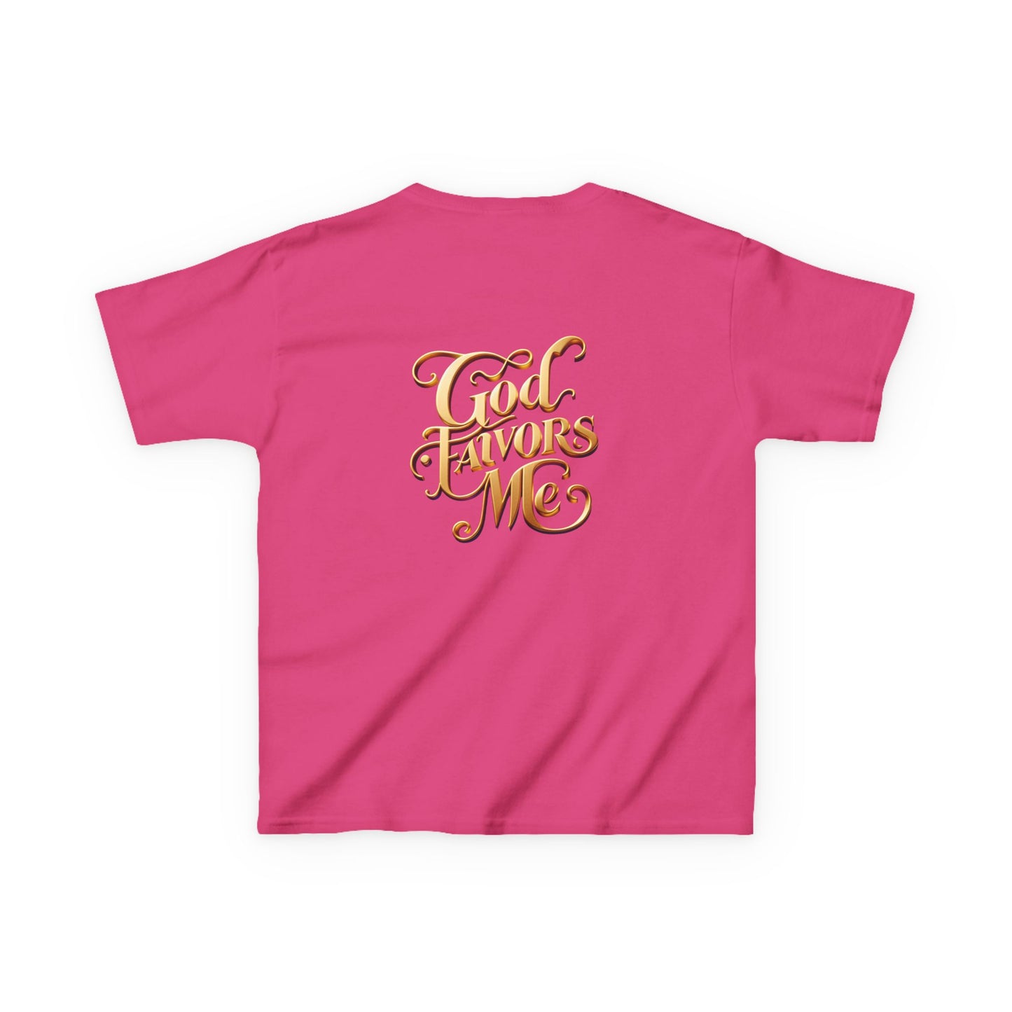 Kids Grace & Valor Tee Gold font total - God Favors Me Design - Stylish Cotton Shirt