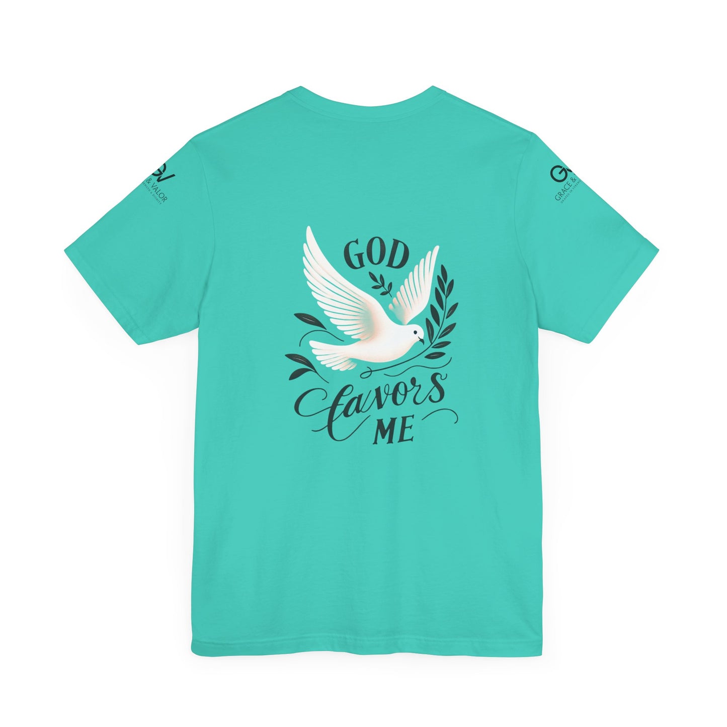 GV All Black Font God Favors - Unisex Jersey Short Sleeve Tee