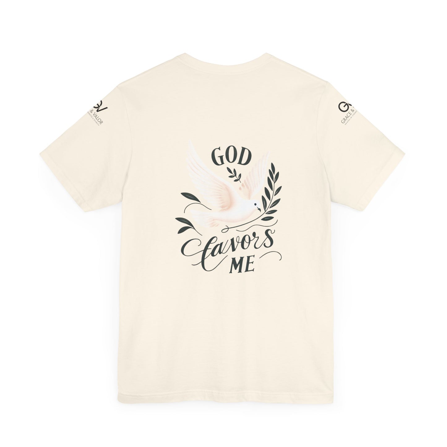 GV All Black Font God Favors - Unisex Jersey Short Sleeve Tee