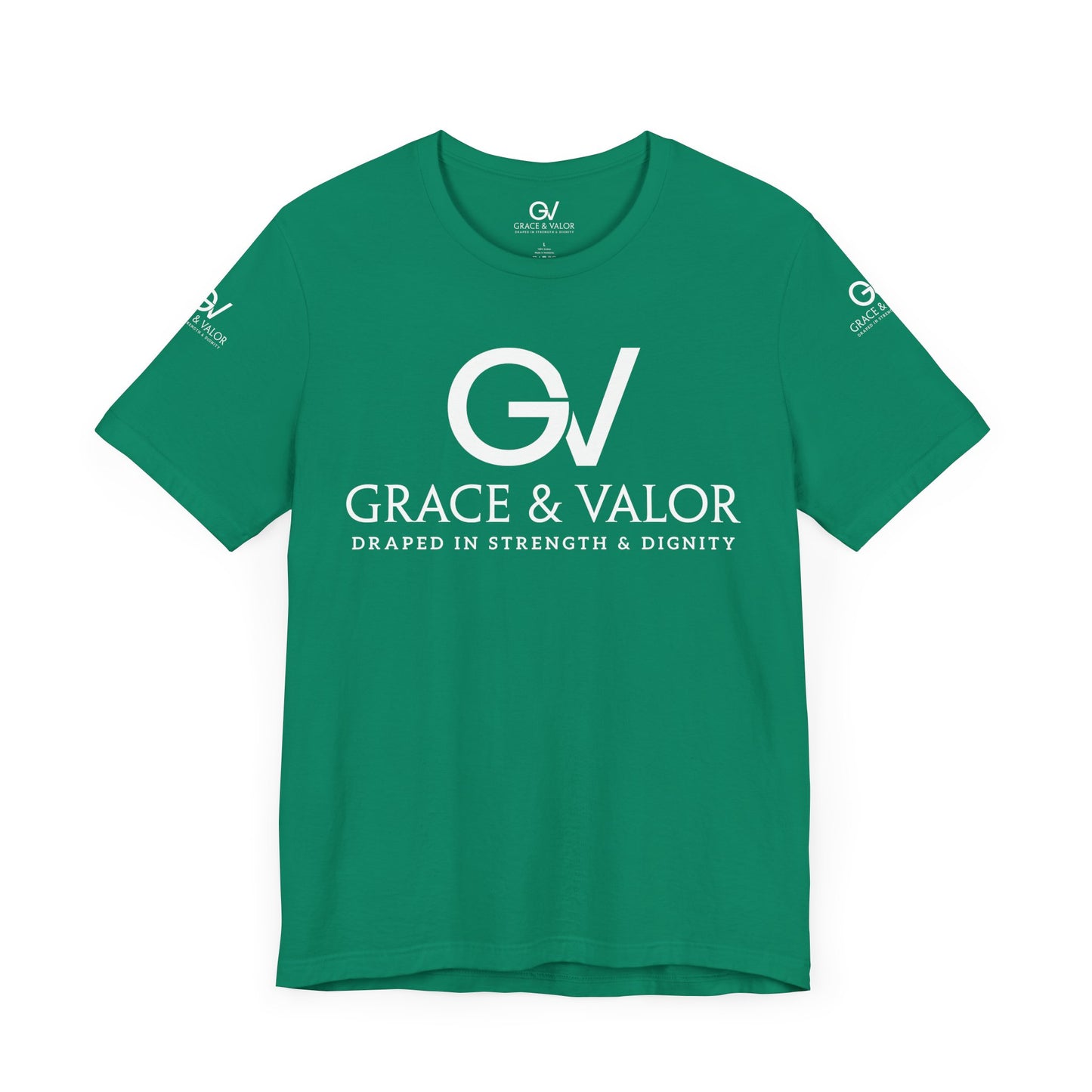GV White Print God Favors - Unisex Jersey Short Sleeve Tee