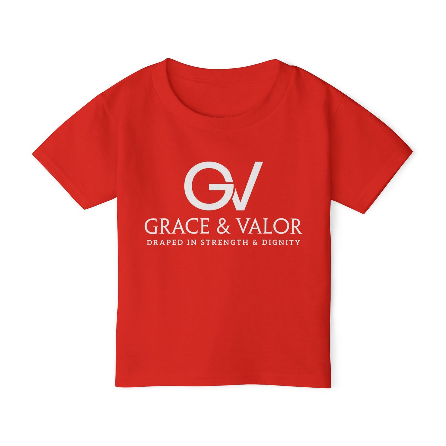 Grace & Valor Toddler T-Shirt - White Scripture Design
