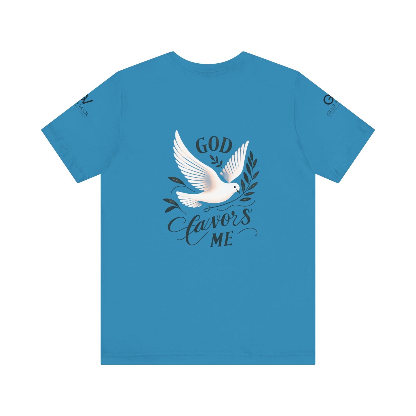 GV All Black Font God Favors - Unisex Jersey Short Sleeve Tee