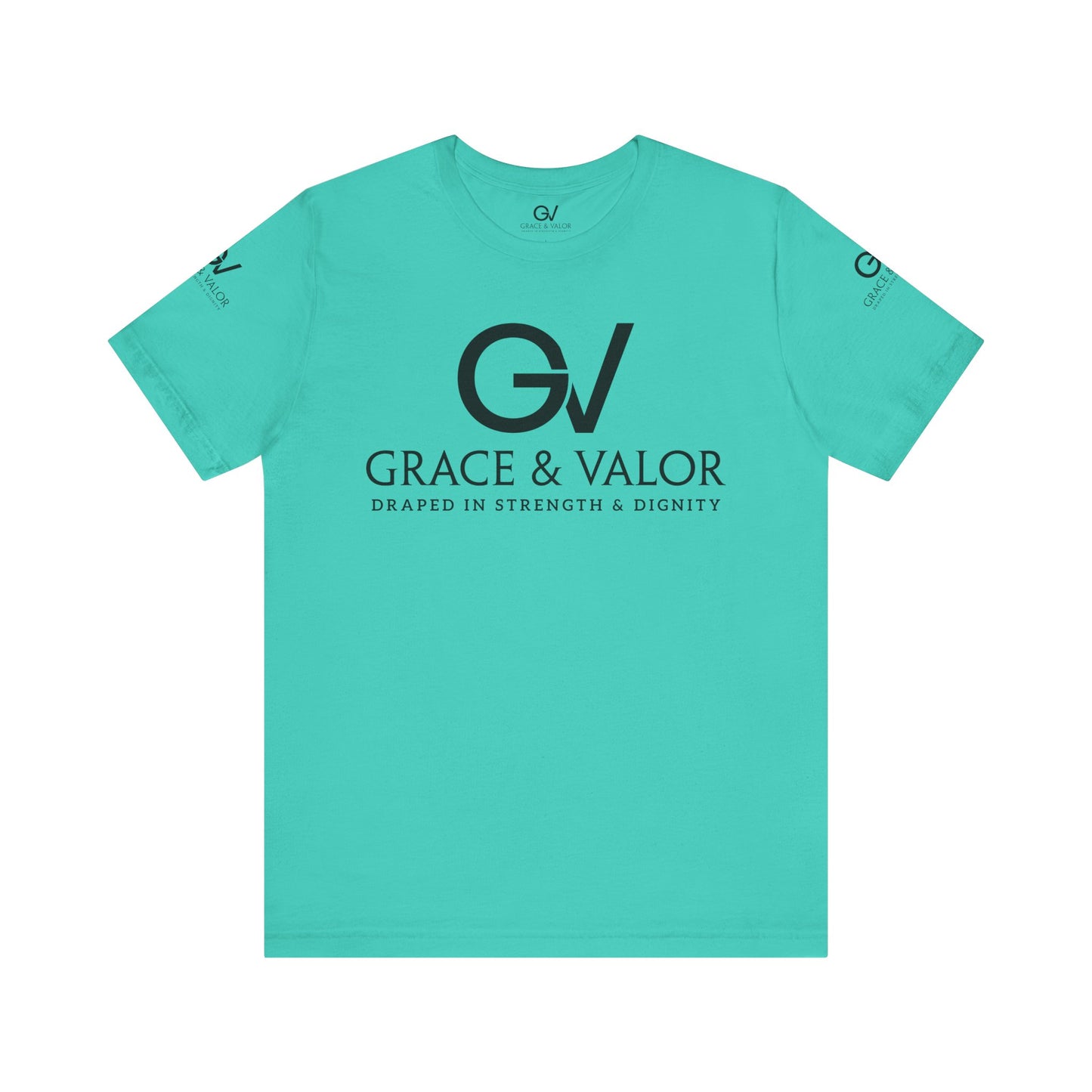 GV All Black Font God Favors - Unisex Jersey Short Sleeve Tee