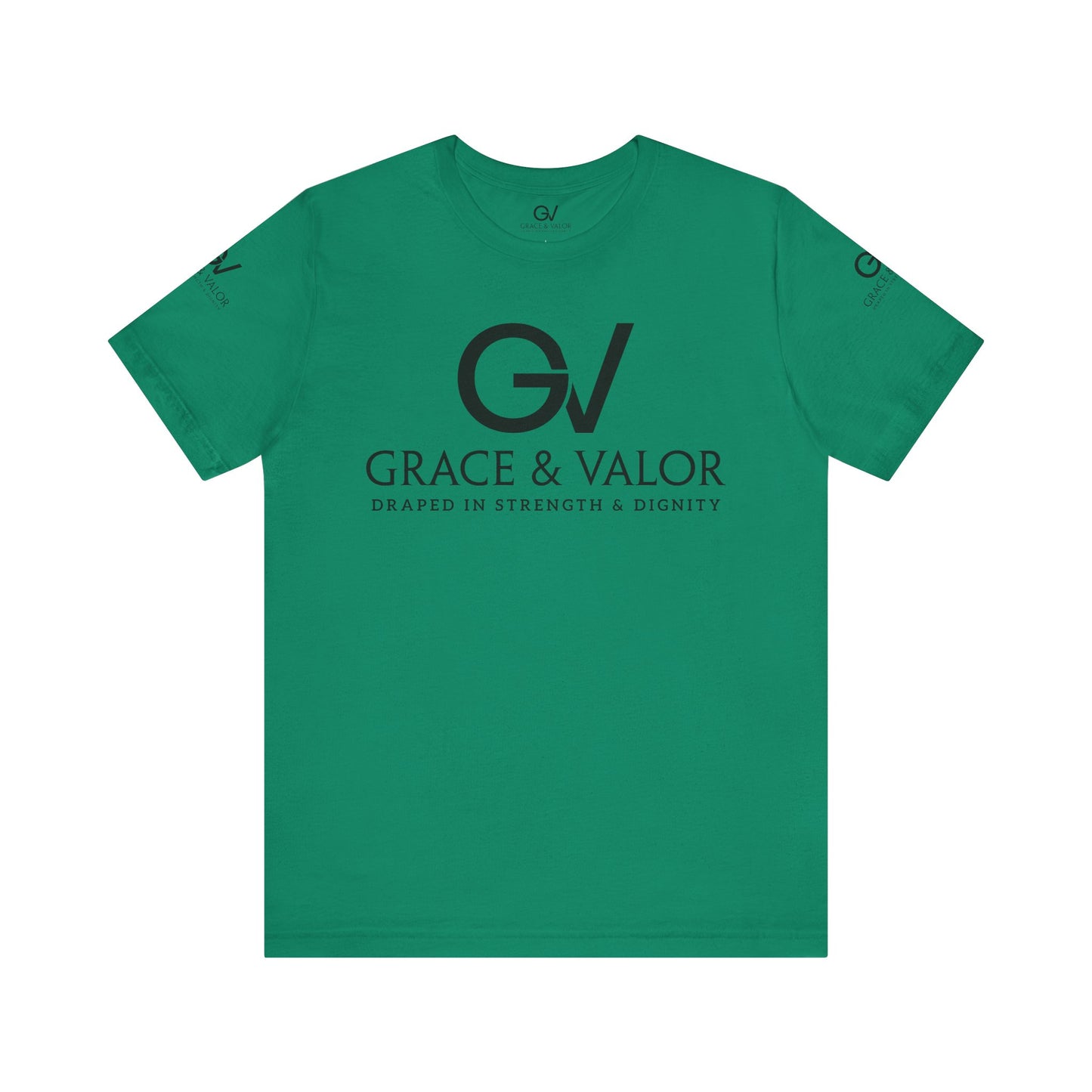 GV All Black Font God Favors - Unisex Jersey Short Sleeve Tee
