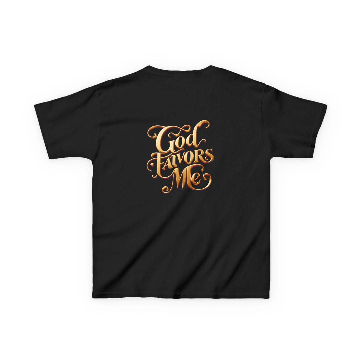 Kids Grace & Valor Tee Gold font total - God Favors Me Design - Stylish Cotton Shirt