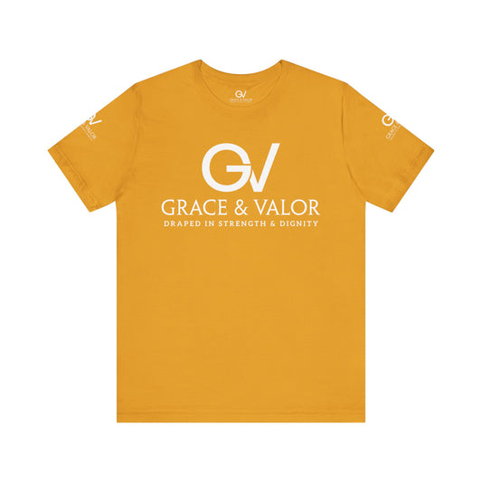 GV White Print God Favors - Unisex Jersey Short Sleeve Tee