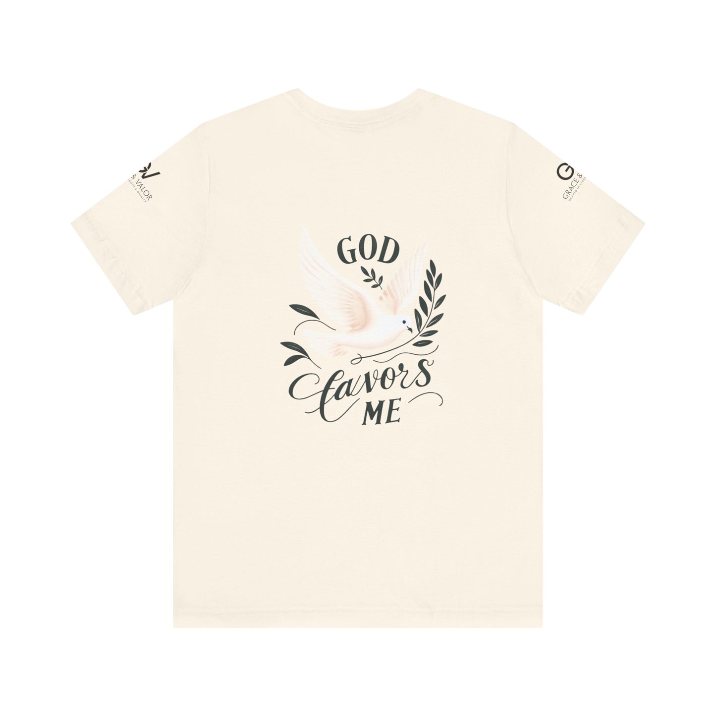 GV All Black Font God Favors - Unisex Jersey Short Sleeve Tee
