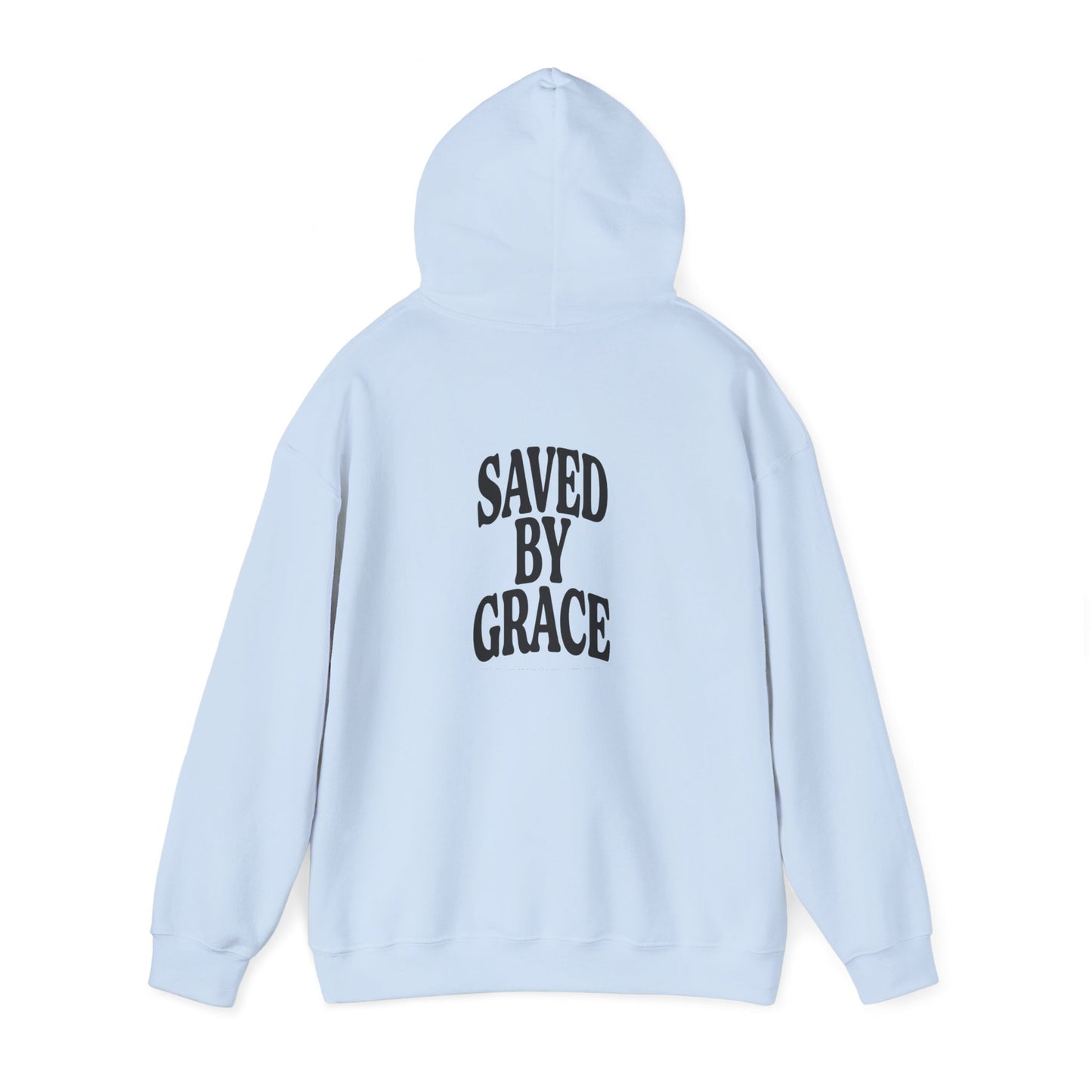 Saved by Grace Unisex Christian Hoodie | GV Gold Monogram Collection Ephesians 2:8 Bible Verse Faith Streetwear Apparel