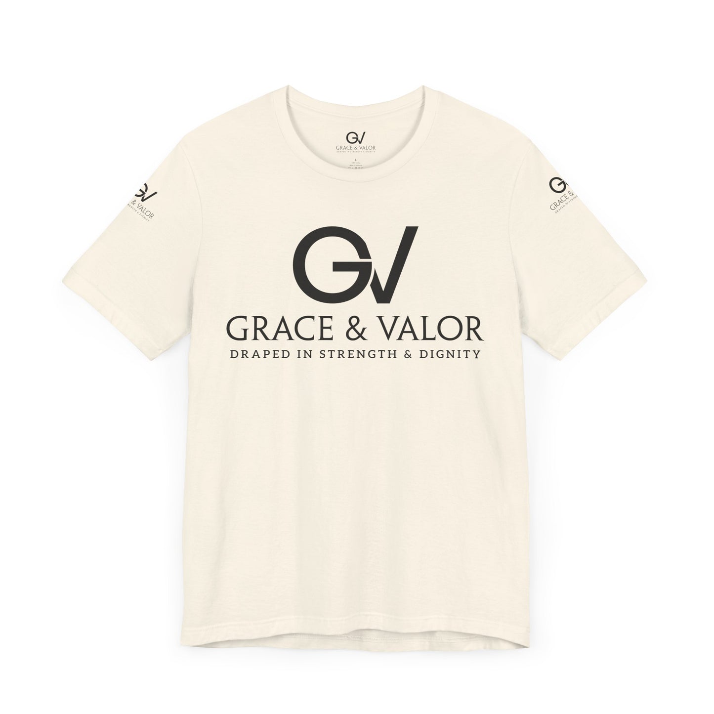 GV All Black Font God Favors - Unisex Jersey Short Sleeve Tee