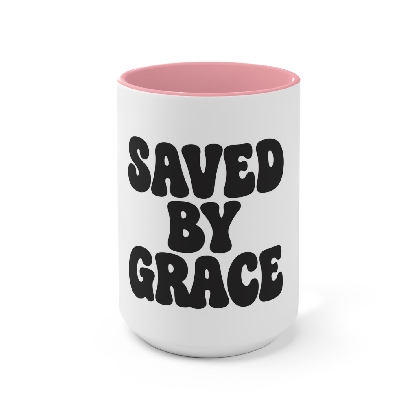 Christian Coffee Mug for Women – Saved By Grace Faith Mug | Inspirational Religious Gift for Moms, Friends, Sisters & Believers
