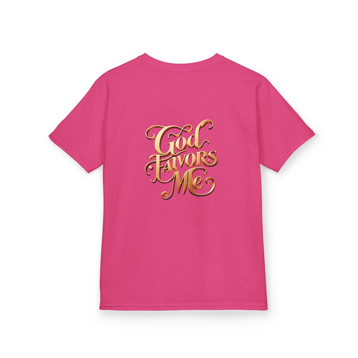 Kids Grace & Valor Tee Gold font total - God Favors Me Design - Stylish Cotton Shirt