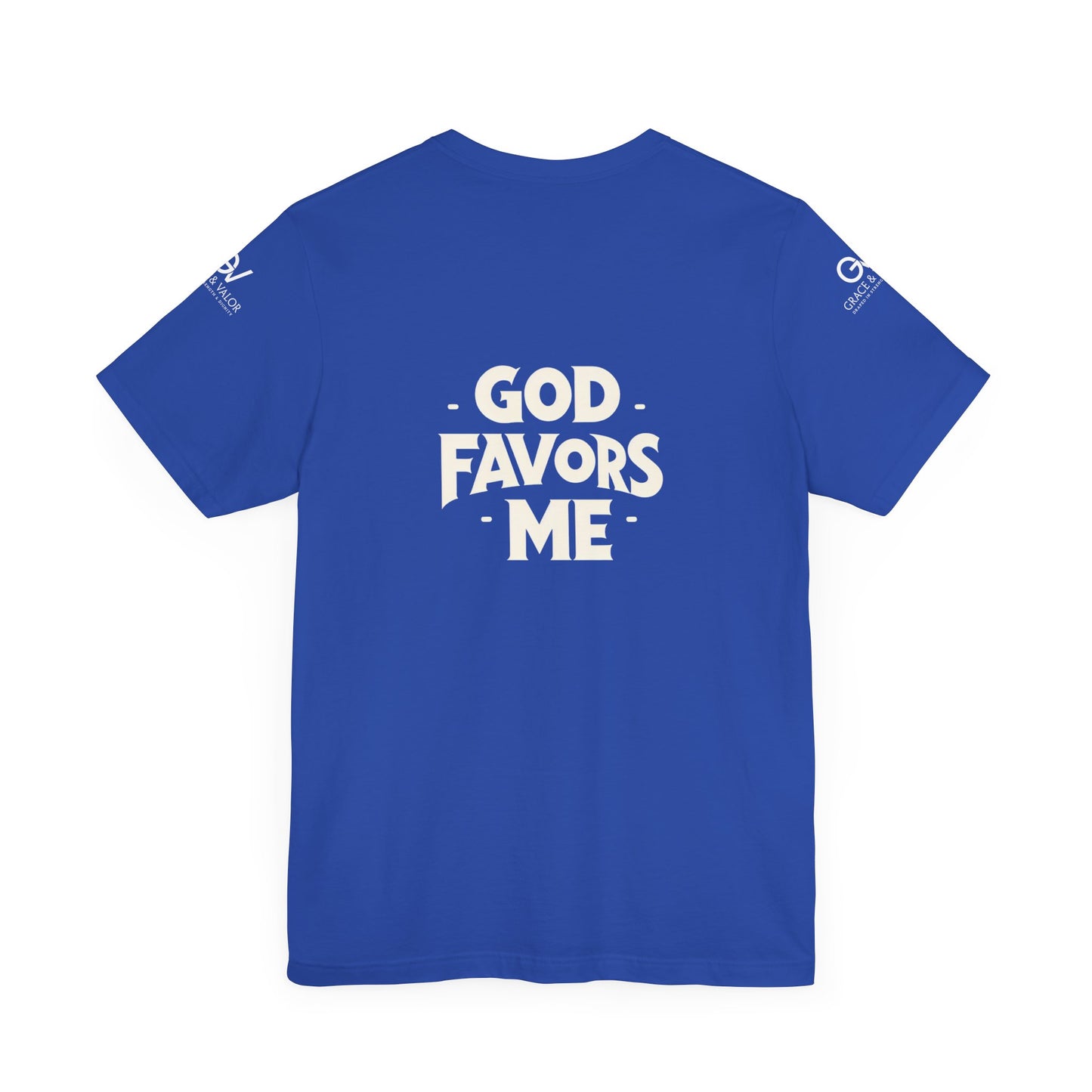 GV White Print God Favors - Unisex Jersey Short Sleeve Tee