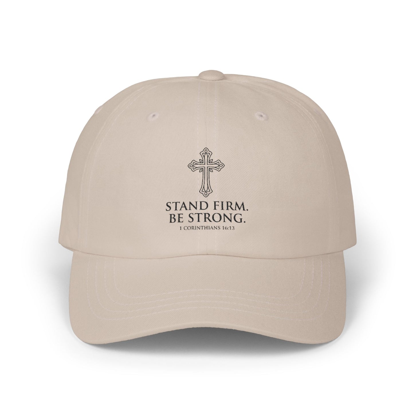 Stand Firm Be Strong Christian Cap 1 Corinthians 16:13 Bible Verse Hat Faith Based Baseball Cap for Men Women Christian Gift