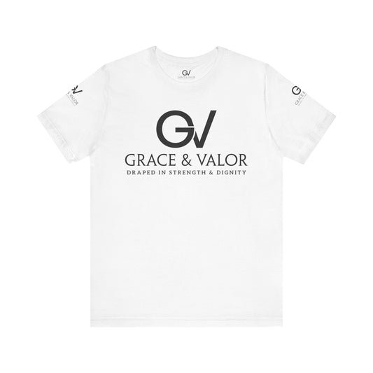 GV All Black Font God Favors - Unisex Jersey Short Sleeve Tee