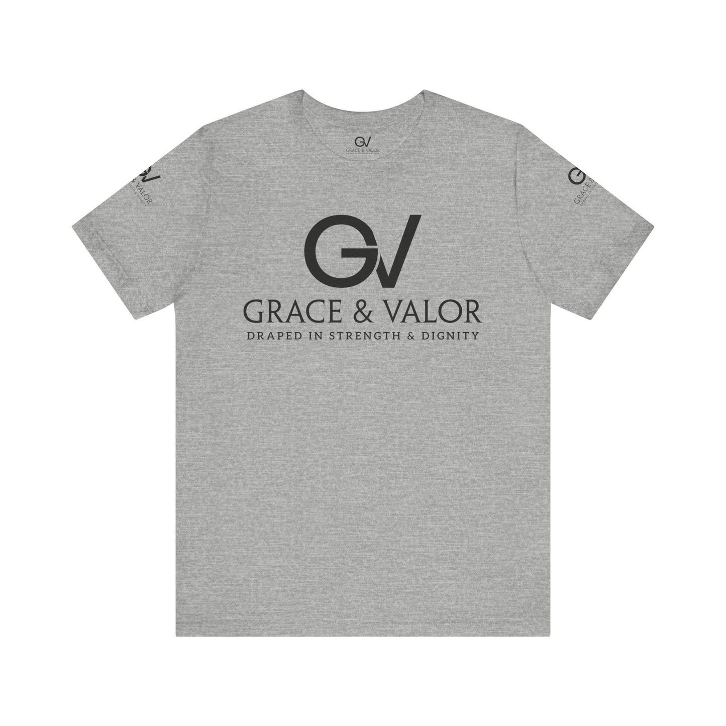 GV All Black Font God Favors - Unisex Jersey Short Sleeve Tee
