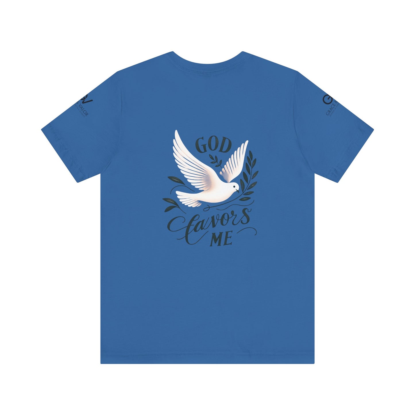 GV All Black Font God Favors - Unisex Jersey Short Sleeve Tee