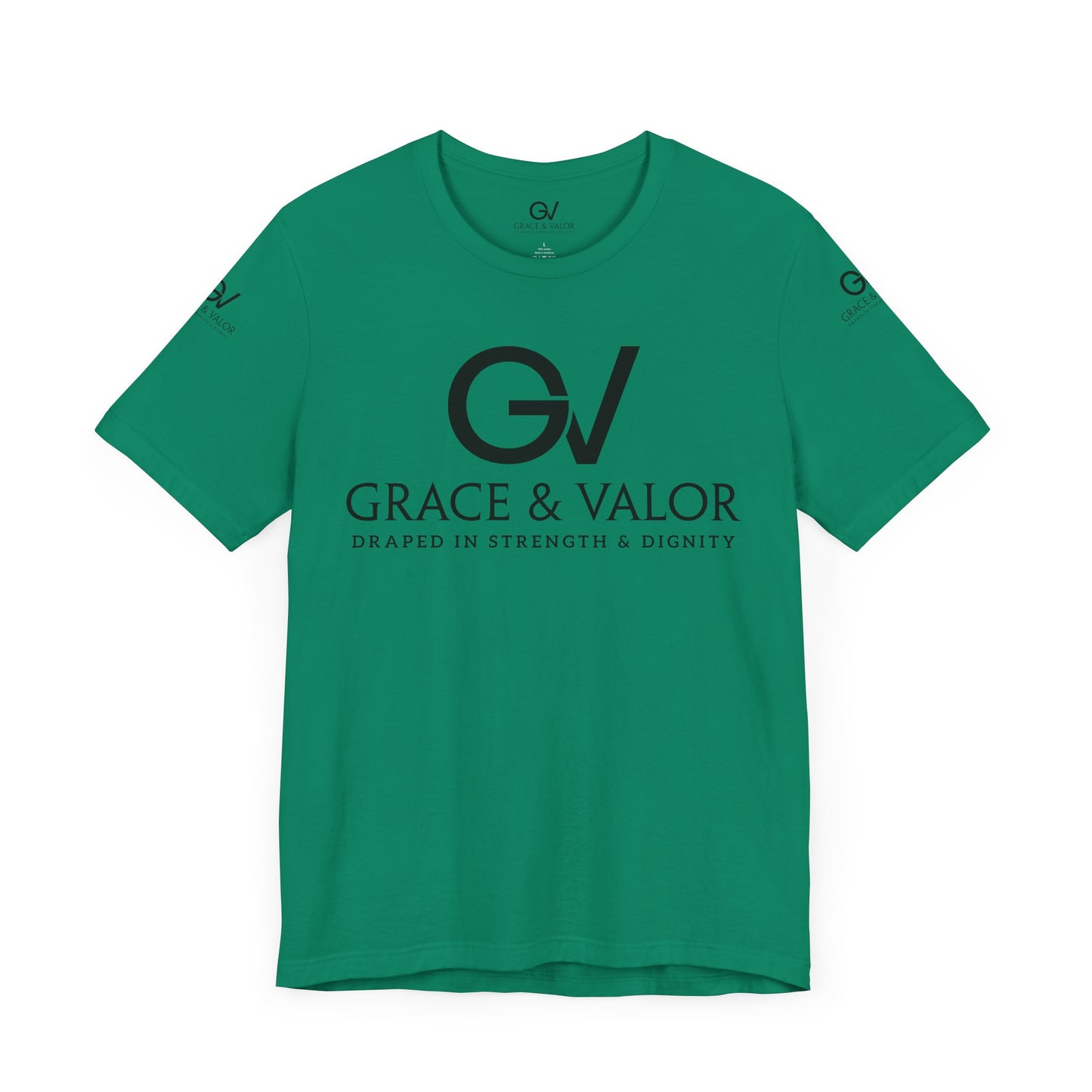 GV All Black Font God Favors - Unisex Jersey Short Sleeve Tee