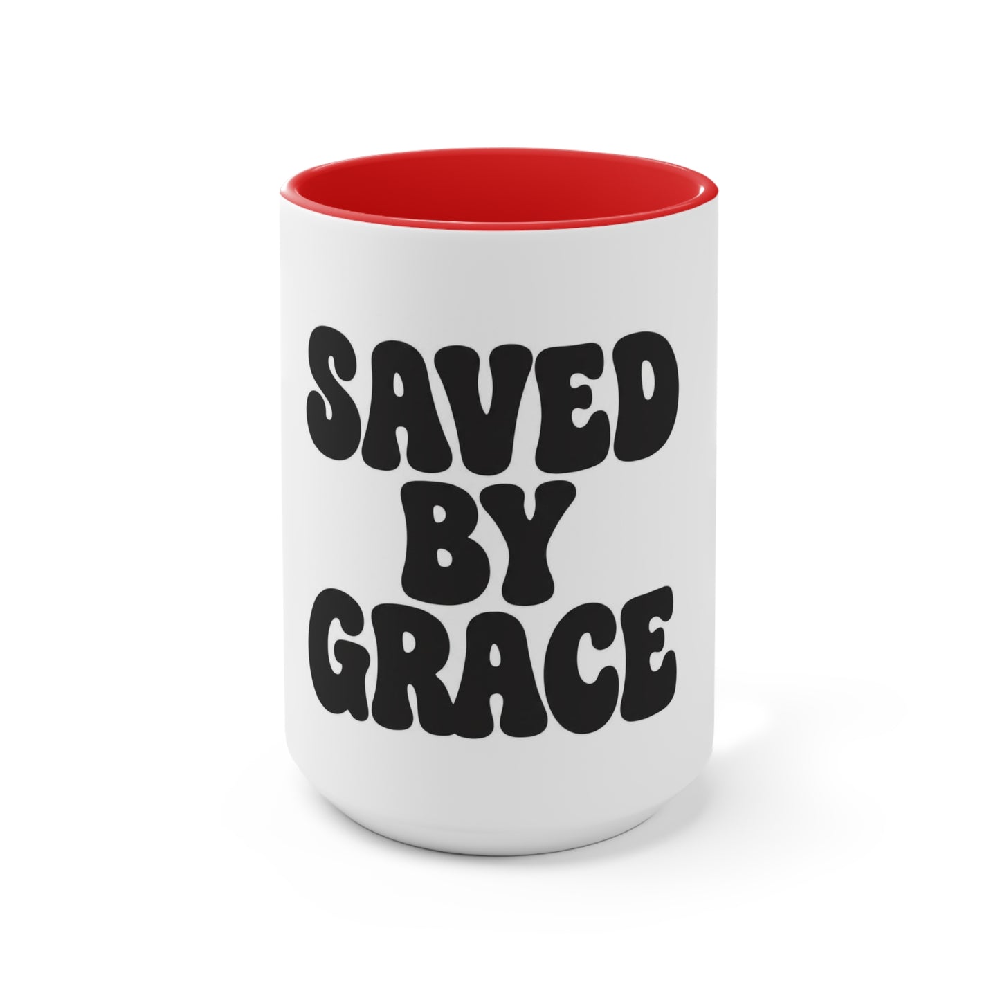 Christian Coffee Mug for Women – Saved By Grace Faith Mug | Inspirational Religious Gift for Moms, Friends, Sisters & Believers