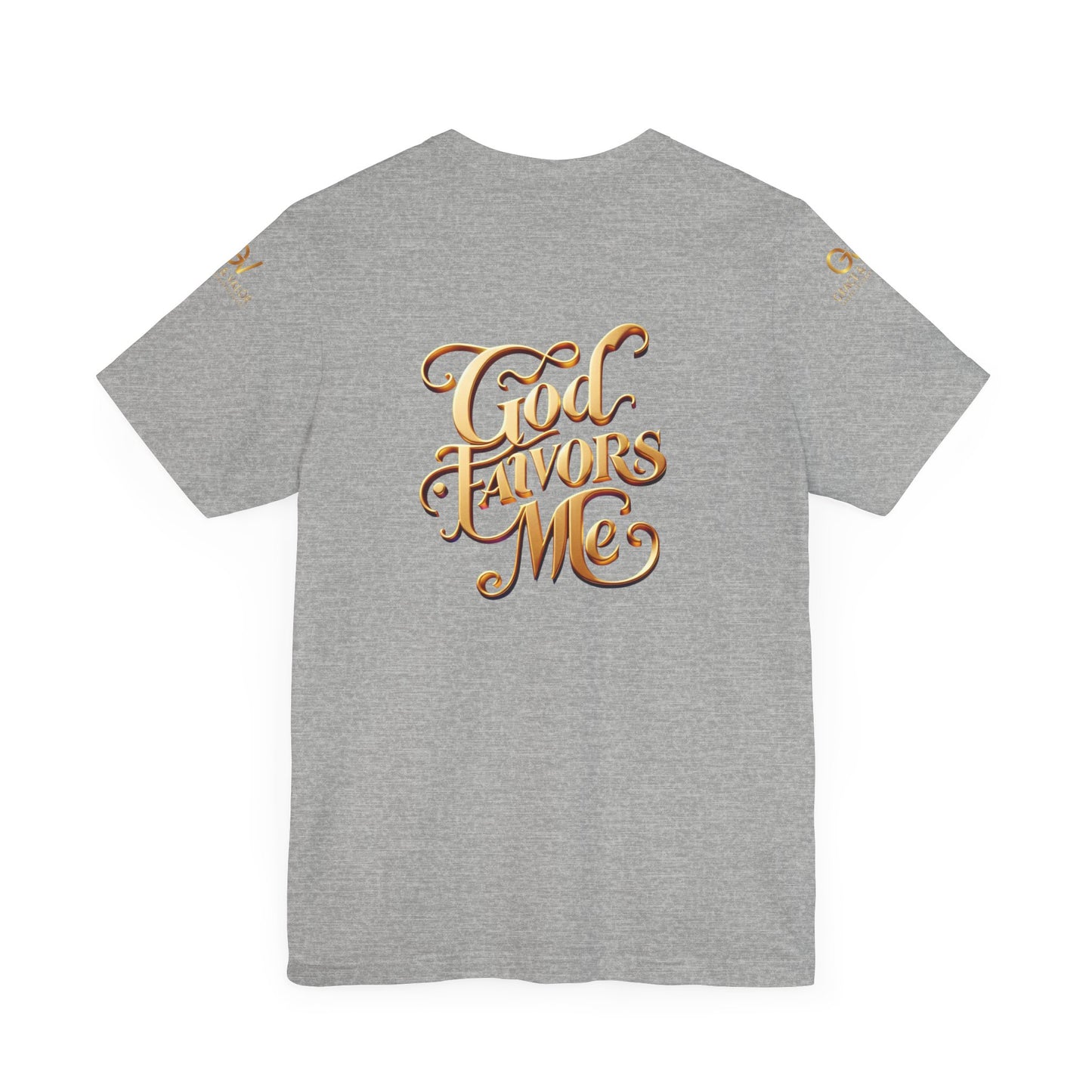GV All Gold font God Favors - Grace & Valor Unisex Jersey Short Sleeve Tee - Strength & Dignity Apparel