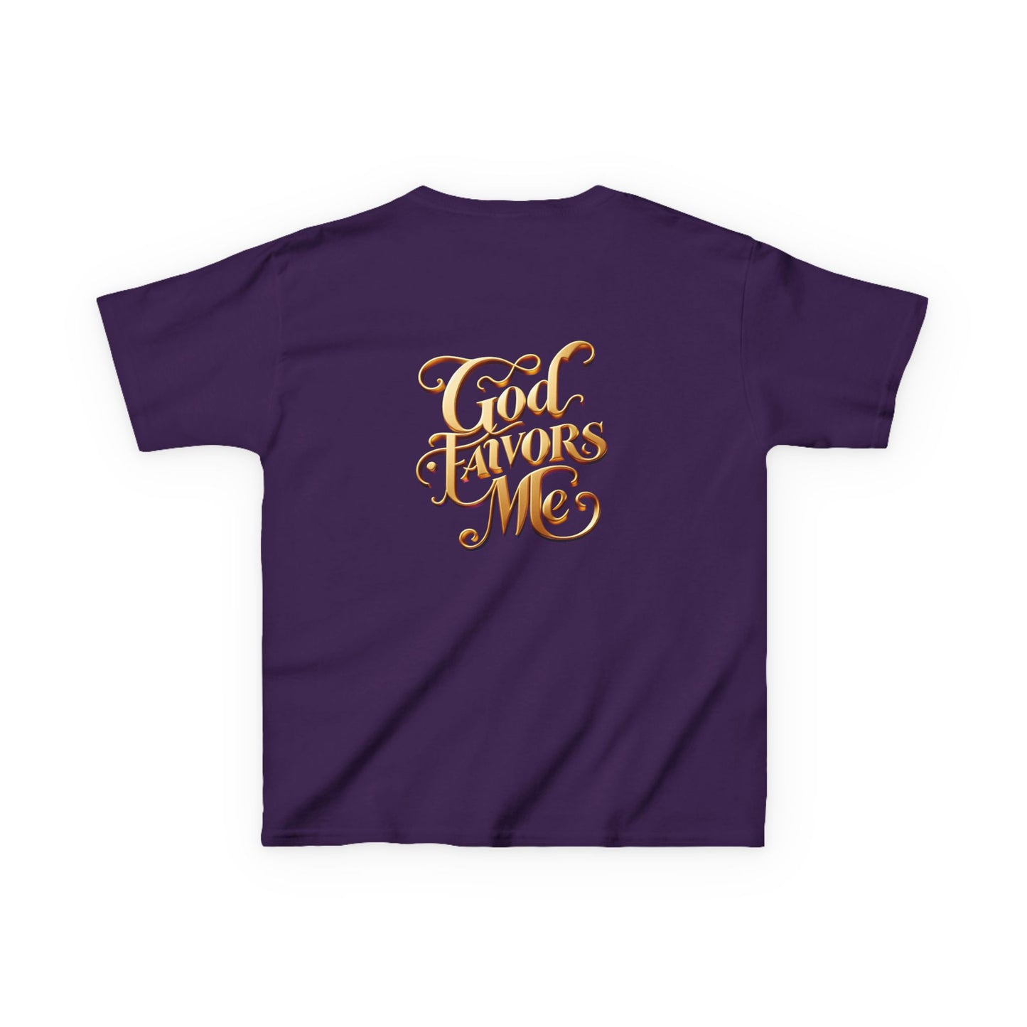 Kids Grace & Valor Tee Gold font total - God Favors Me Design - Stylish Cotton Shirt