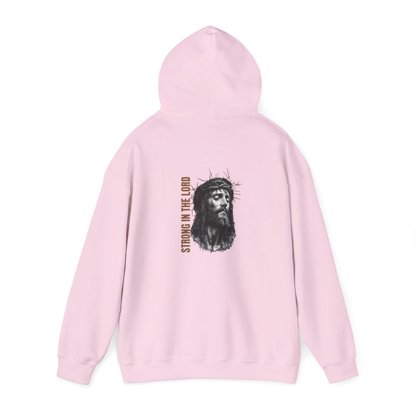 Strong in the Lord Unisex Christian Hoodie | GV Gold Monogram Collection Ephesians 6:10 Bible Verse Faith Streetwear Apparel