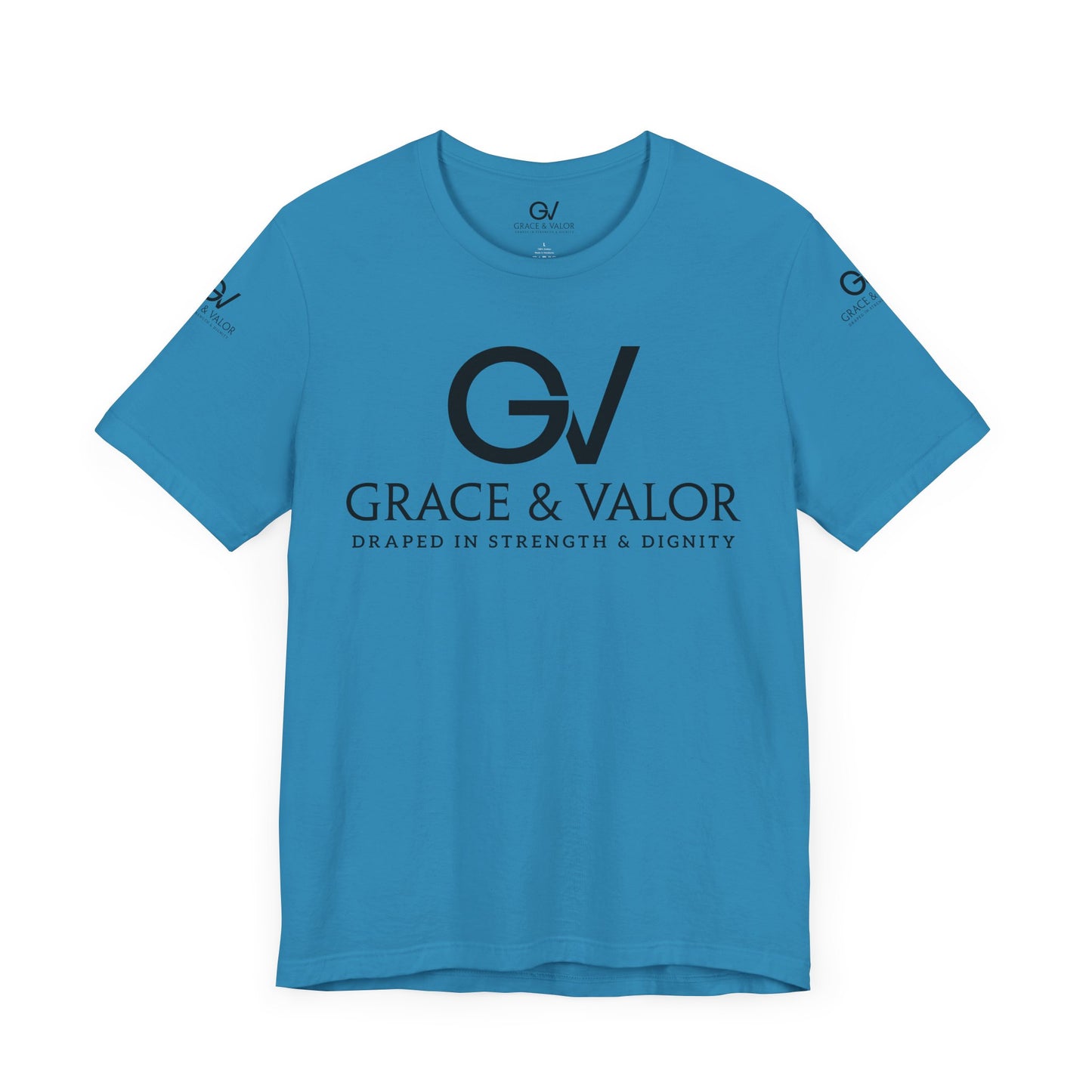 GV All Black Font God Favors - Unisex Jersey Short Sleeve Tee