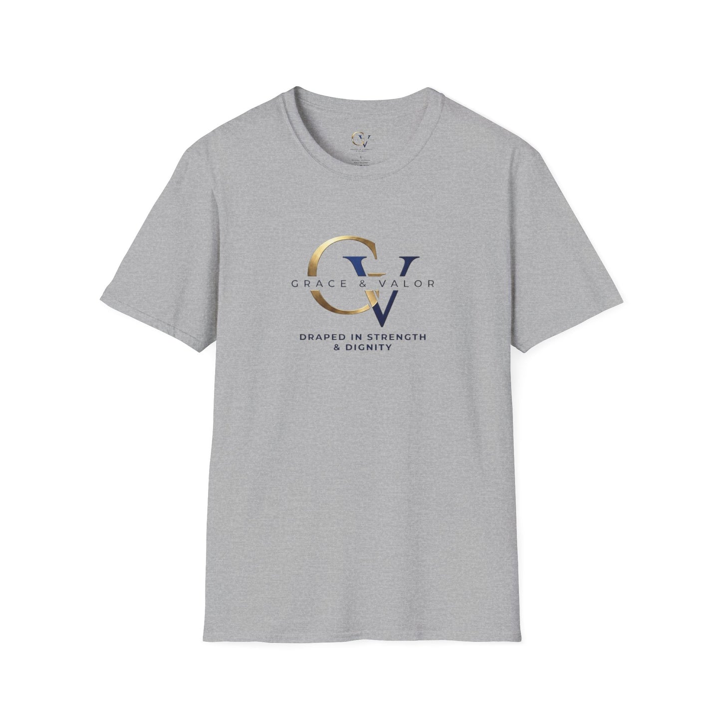 Grace & Valor Unisex Christian T-Shirt | Minimalist Faith-Based Graphic Tee, Religious Streetwear Apparel, Inspirational Bible-Inspired Clothing for Men & Women