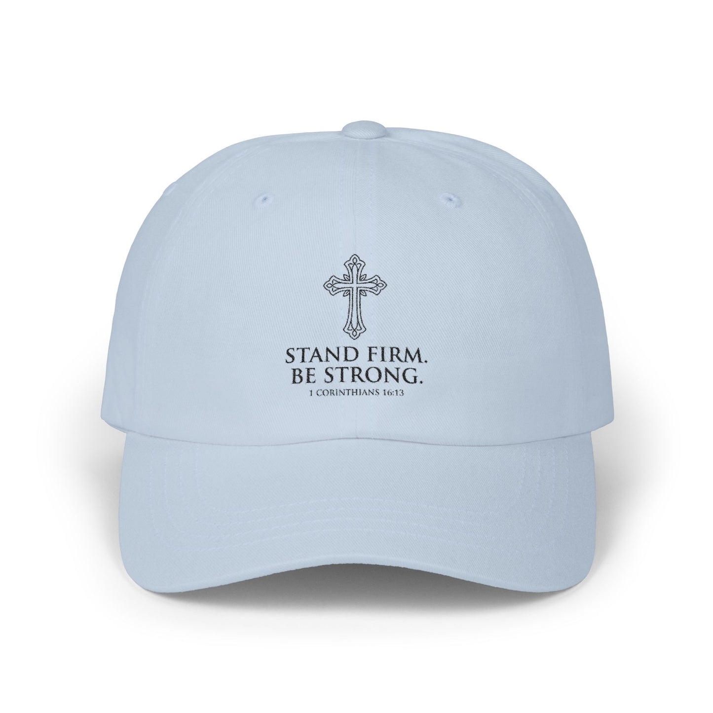 Stand Firm Be Strong Christian Cap 1 Corinthians 16:13 Bible Verse Hat Faith Based Baseball Cap for Men Women Christian Gift