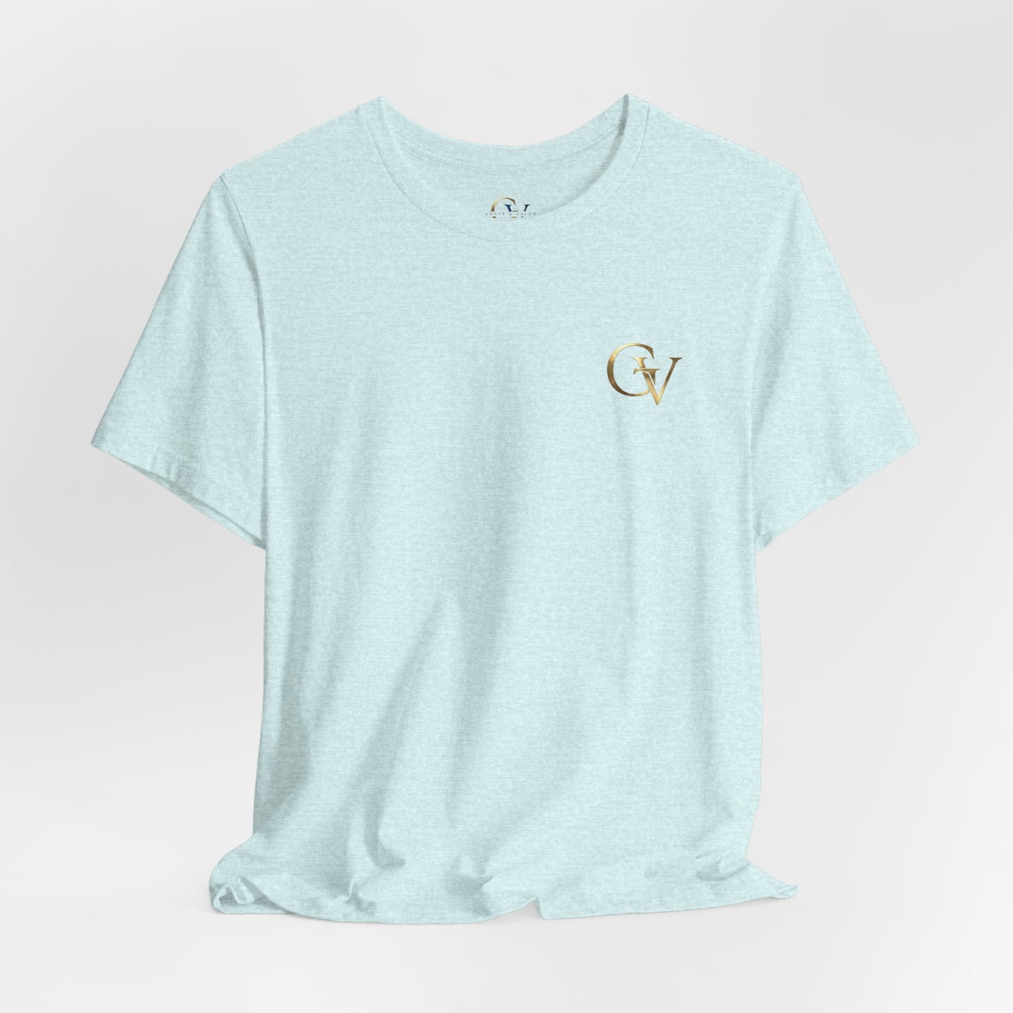 Saved by Grace Unisex Christian T-Shirt | GV Gold Monogram Collection Ephesians 2:8 Bible Verse Faith Streetwear Apparel