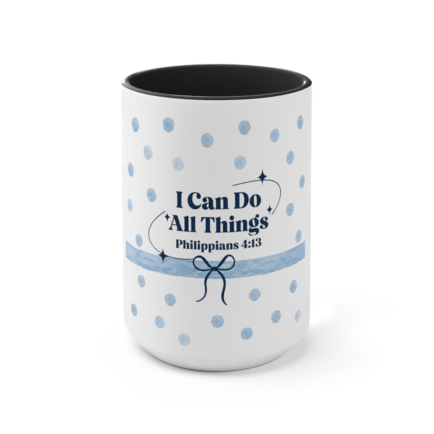 Christian Scripture Mug – I Can Do All Things Through Christ Philippians 4:13 Coffee Cup | Encouraging Faith Gift for Women, Moms, and Friends