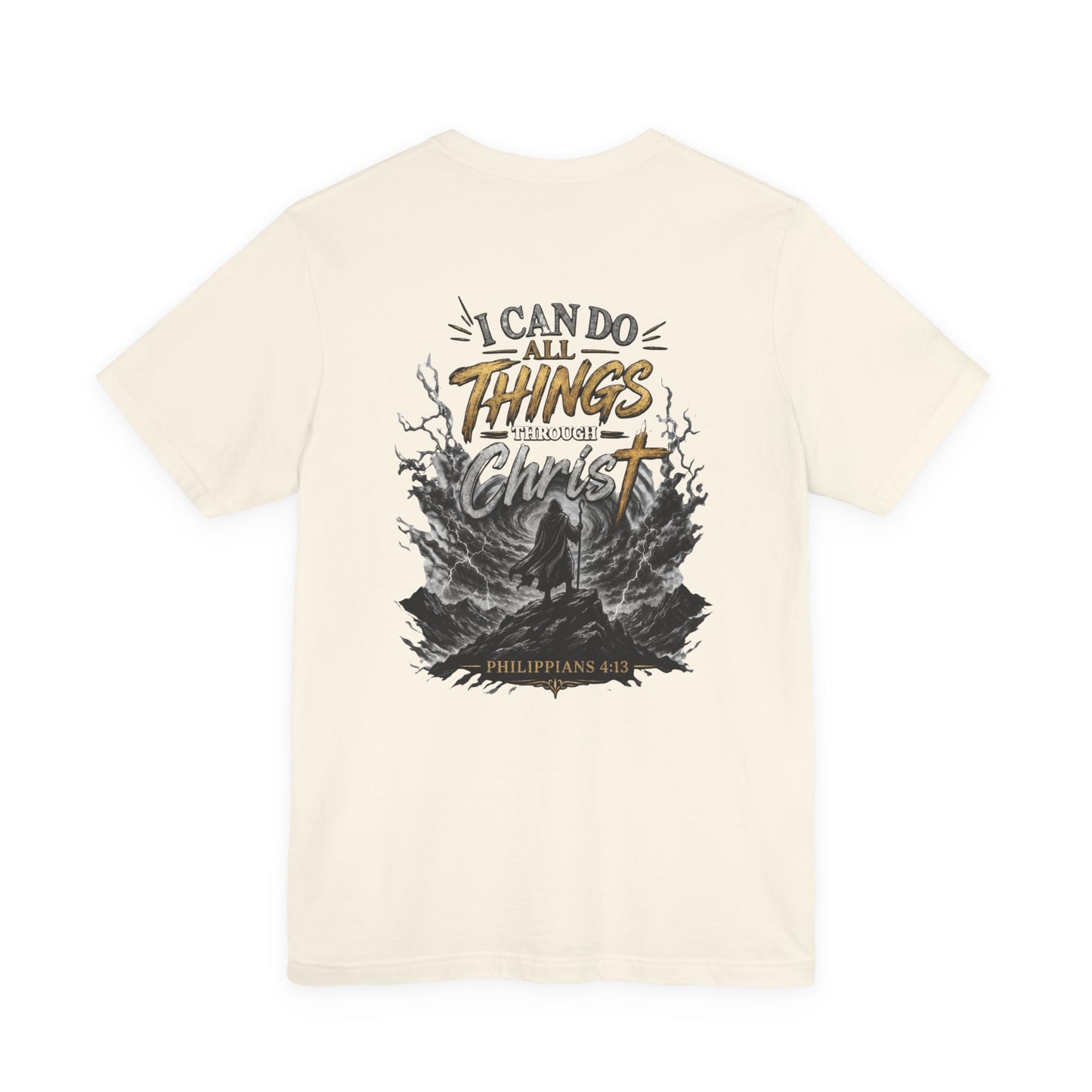 I Can Do All Things Through Christ Shirt Philippians 4:13 Christian Faith Tee Bella Canvas 3001 Unisex Bible Verse Shirt Inspirational Gift