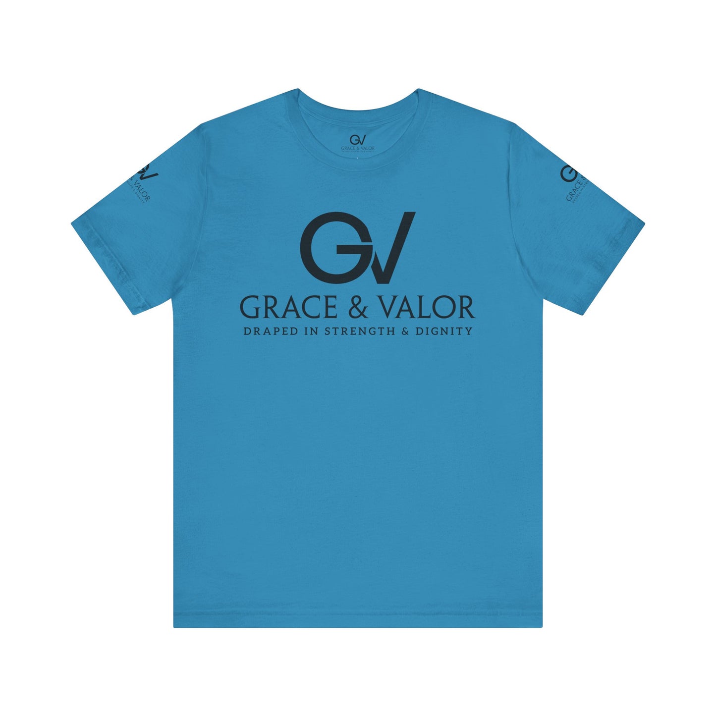GV All Black Font God Favors - Unisex Jersey Short Sleeve Tee