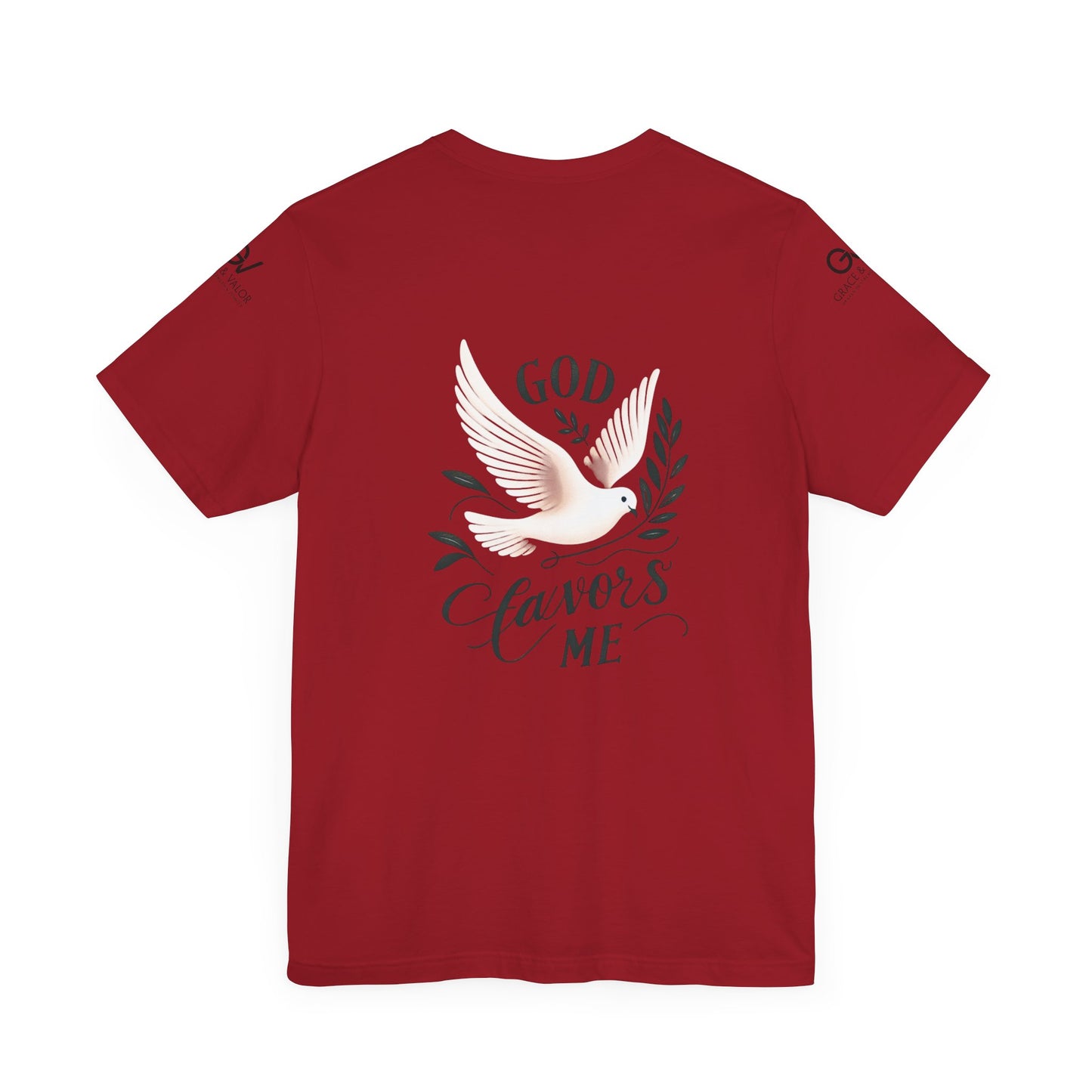 GV All Black Font God Favors - Unisex Jersey Short Sleeve Tee