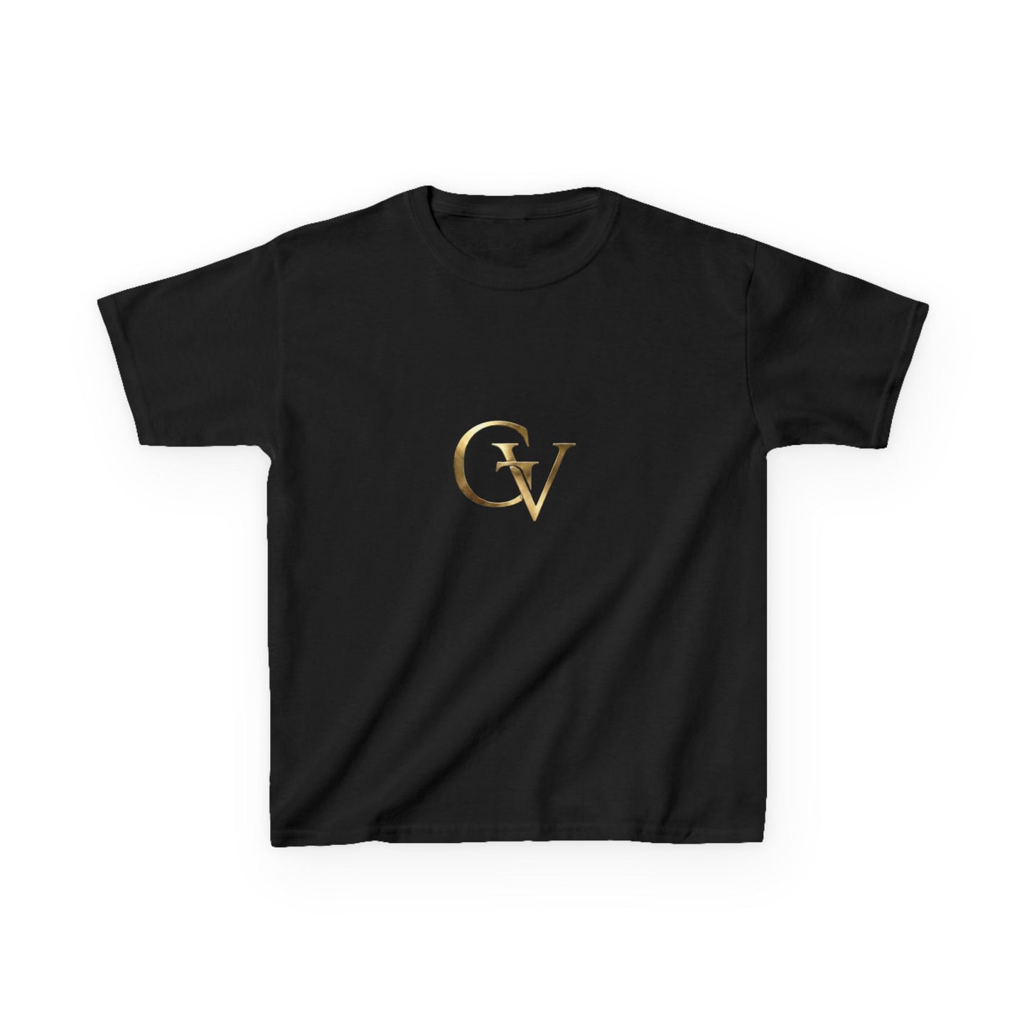 Grace & Valor Gold Kids Monogram Christian T-Shirt | Faith-Based Youth Shirt