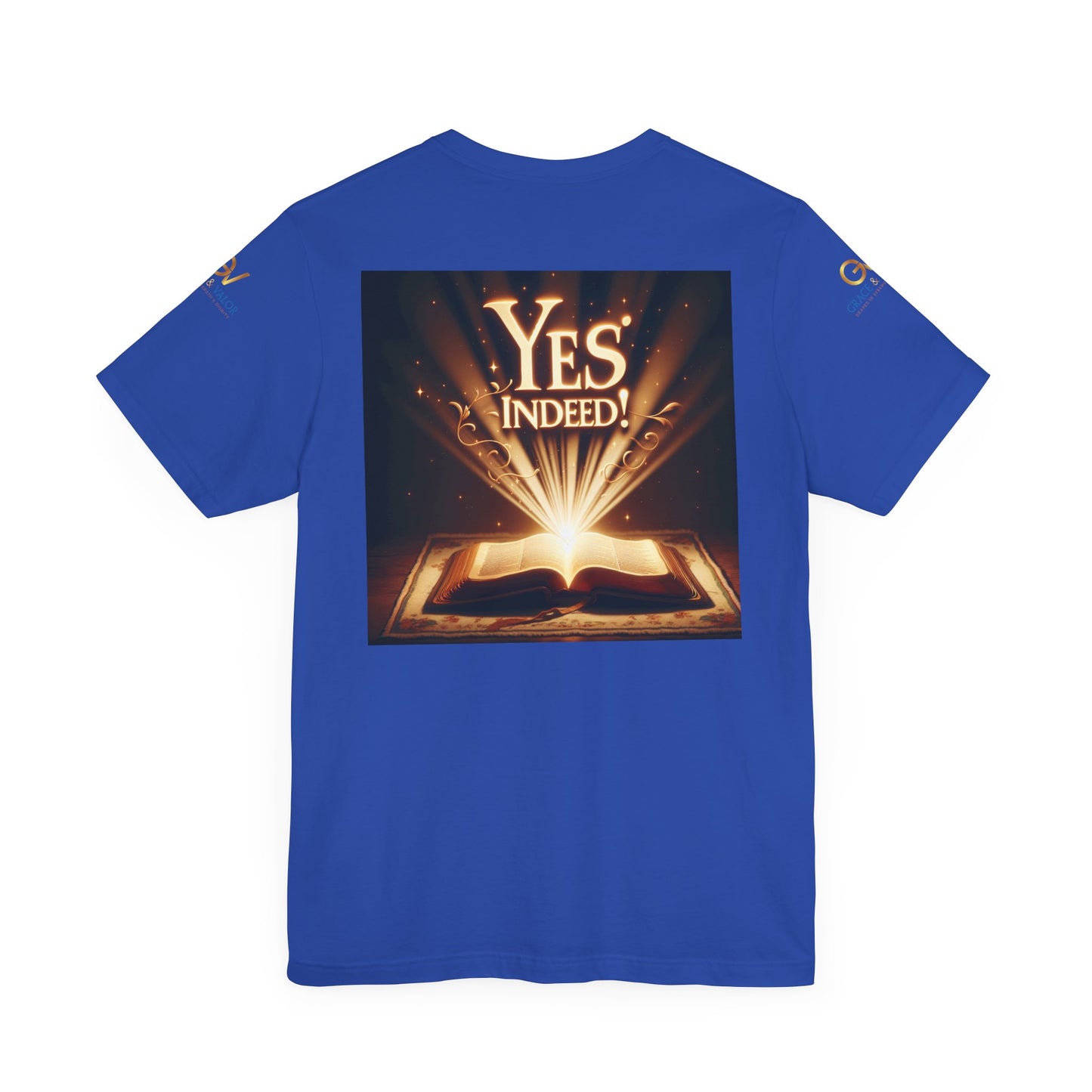 GV Original Bible back - Grace & Valor Unisex Jersey Short Sleeve Tee - Strength & Dignity Apparel