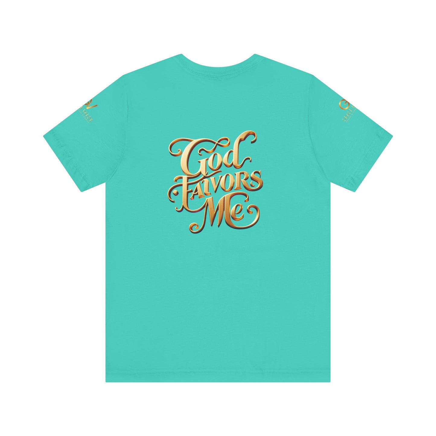 GV All Gold font God Favors - Grace & Valor Unisex Jersey Short Sleeve Tee - Strength & Dignity Apparel