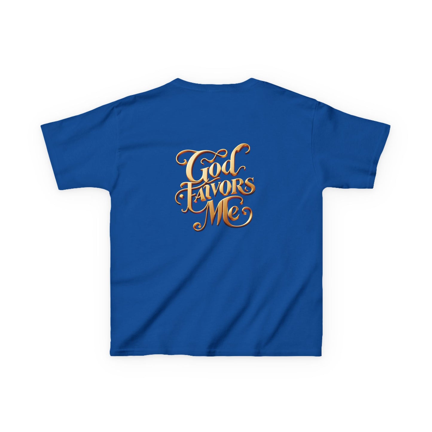 Kids Grace & Valor Tee Gold font total - God Favors Me Design - Stylish Cotton Shirt