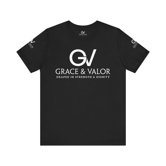 GV White Print God Favors - Unisex Jersey Short Sleeve Tee