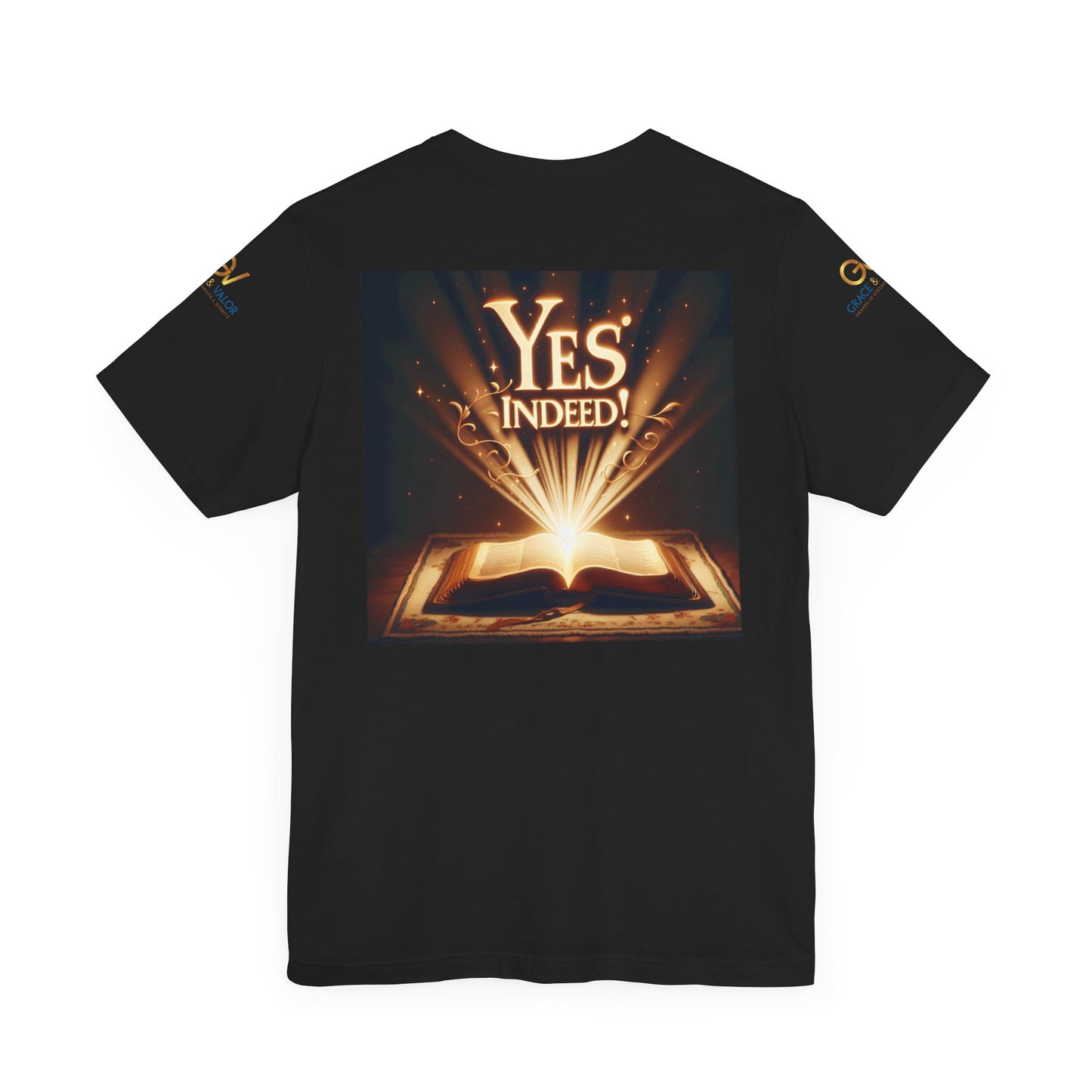 GV Original Bible back - Grace & Valor Unisex Jersey Short Sleeve Tee - Strength & Dignity Apparel
