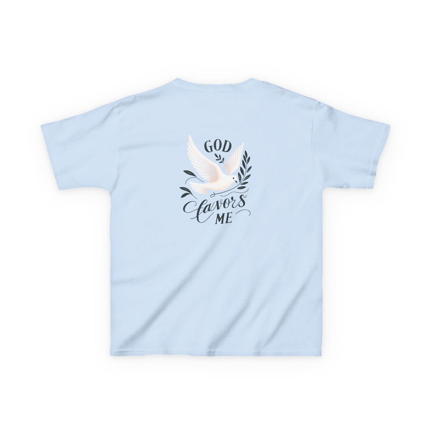 Kids Grace & Valor Tee Black font total - God Favors Me Floral Design - Stylish Cotton Shirt